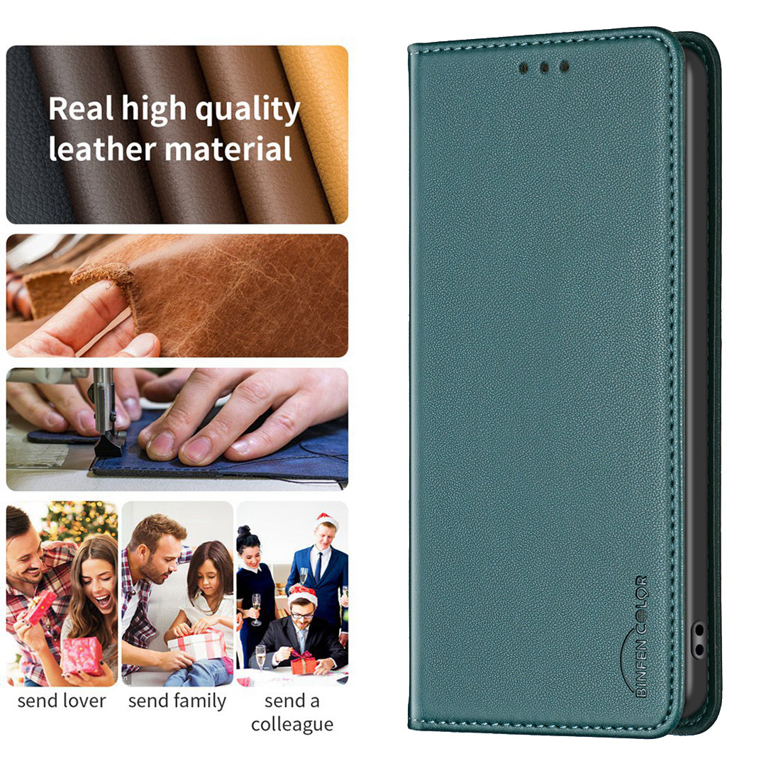 BINFEN COLOR For Samsung Galaxy S26+ Leather Case  BF18 Phone Stand Cover with Card Slots