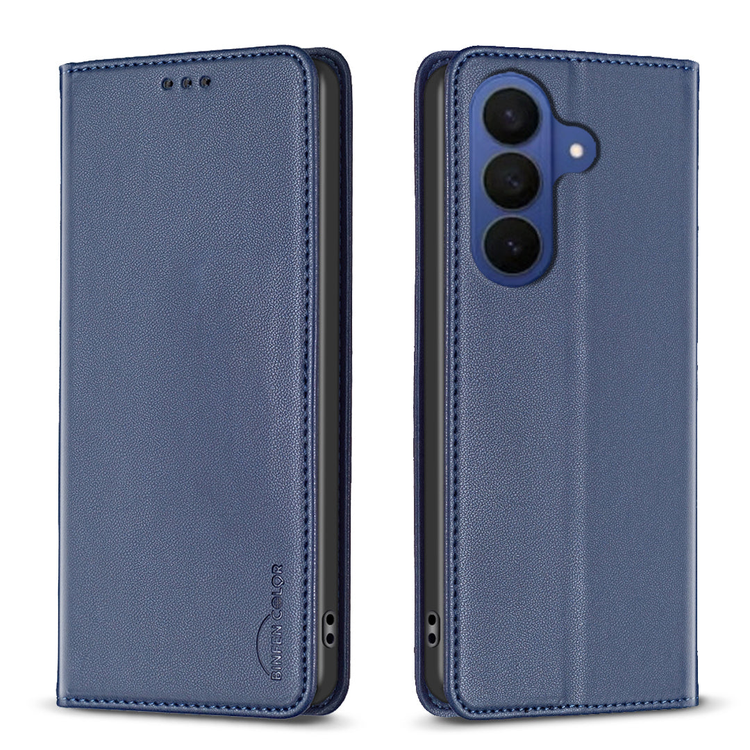 BINFEN COLOR For Samsung Galaxy S26+ Leather Case  BF18 Phone Stand Cover with Card Slots