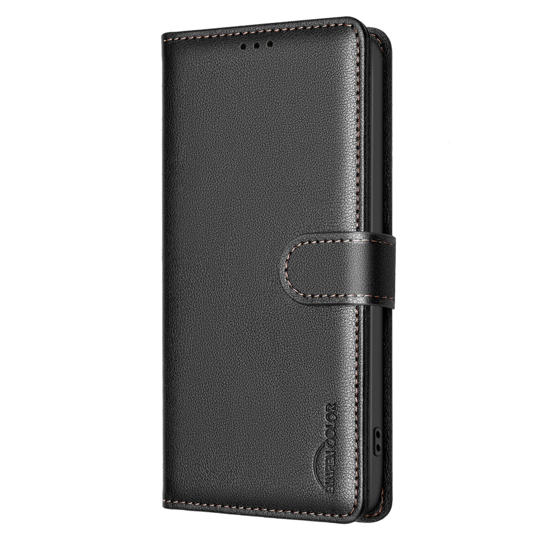 BINFEN COLOR For Samsung Galaxy S26+ Leather Case  BF32 Wallet RFID Blocking Phone Cover