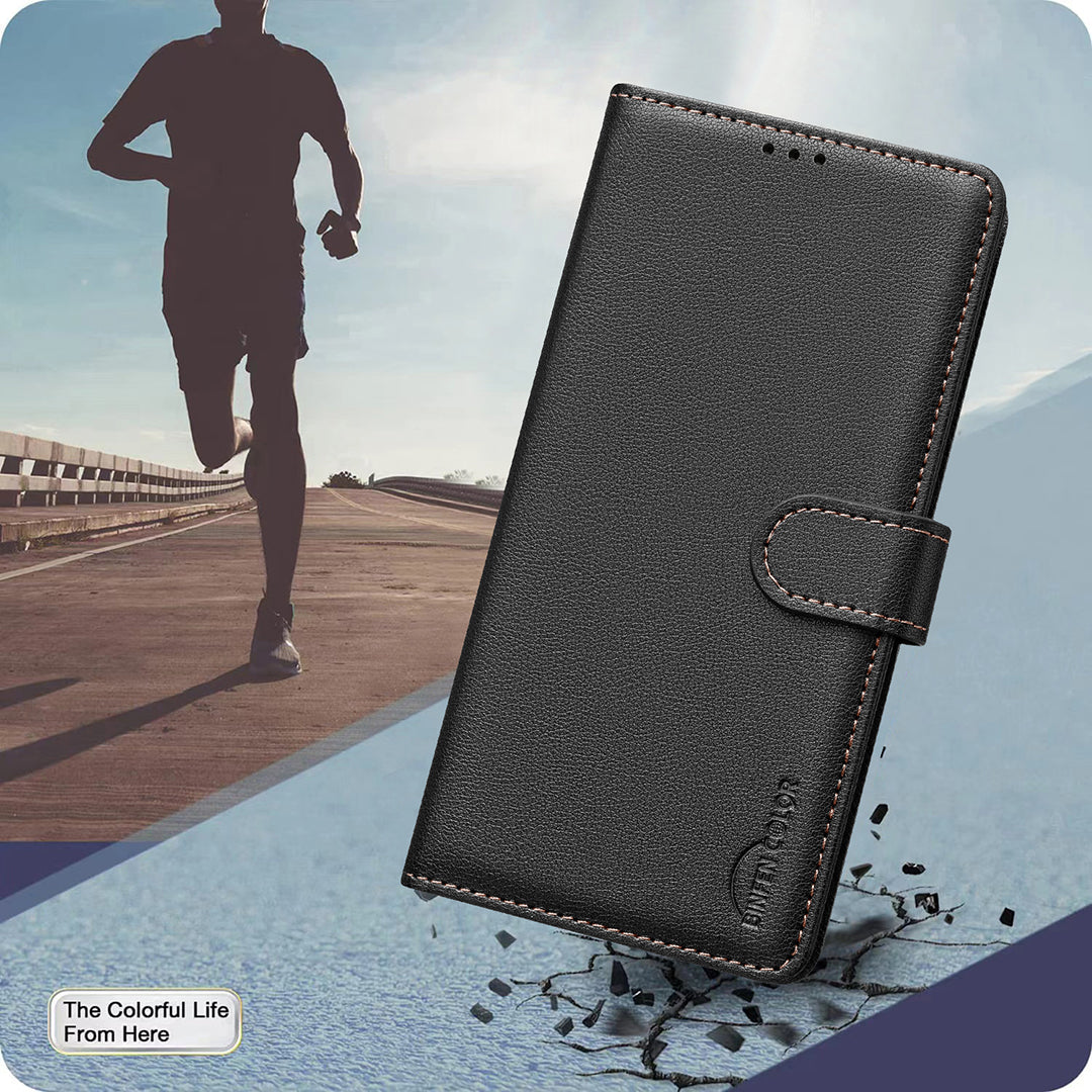 BINFEN COLOR For Samsung Galaxy S26+ Leather Case  BF32 Wallet RFID Blocking Phone Cover