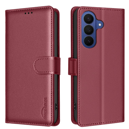 BINFEN COLOR For Samsung Galaxy S26+ Leather Case  BF32 Wallet RFID Blocking Phone Cover