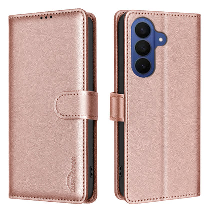 BINFEN COLOR For Samsung Galaxy S26+ Leather Case  BF32 Wallet RFID Blocking Phone Cover
