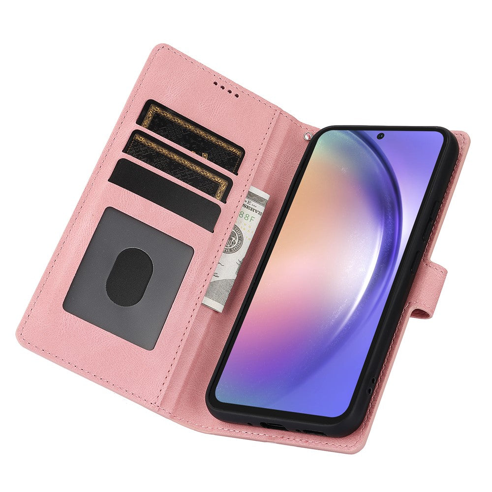 For Samsung Galaxy S26+ Case PU Leather Phone Cover with Wallet Stand