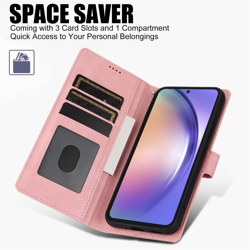 For Samsung Galaxy S26+ Case PU Leather Phone Cover with Wallet Stand