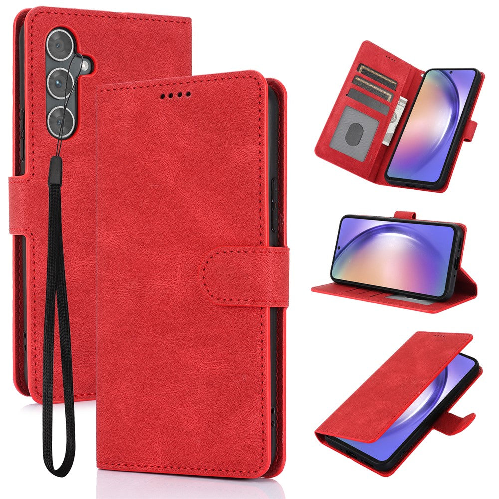 For Samsung Galaxy S26+ Case PU Leather Phone Cover with Wallet Stand