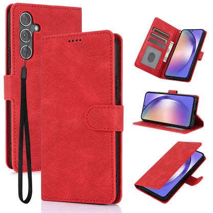 For Samsung Galaxy S26+ Case PU Leather Phone Cover with Wallet Stand