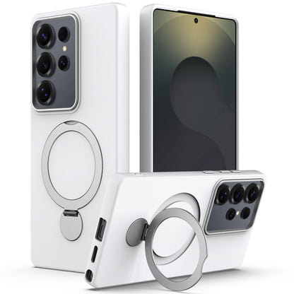 For Samsung Galaxy S25 Ultra Phone Case with Rotating Ring Kickstand TPU + PC Back Cover