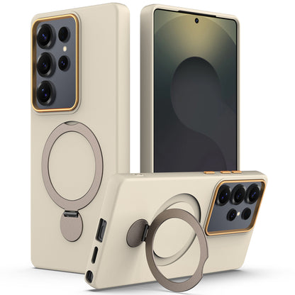For Samsung Galaxy S25 Ultra Phone Case with Rotating Ring Kickstand TPU + PC Back Cover