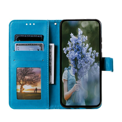 For Samsung Galaxy S26+ Stand Case Imprinted Totem PU Leather Wallet Phone Cover with Wrist Strap