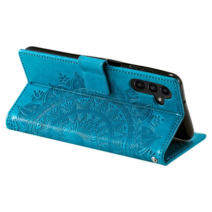 For Samsung Galaxy S26+ Stand Case Imprinted Totem PU Leather Wallet Phone Cover with Wrist Strap