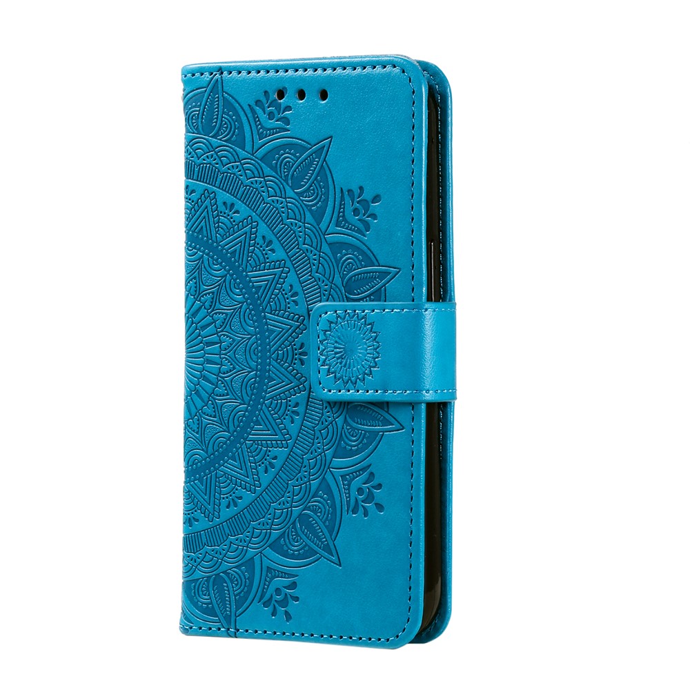 For Samsung Galaxy S26+ Stand Case Imprinted Totem PU Leather Wallet Phone Cover with Wrist Strap