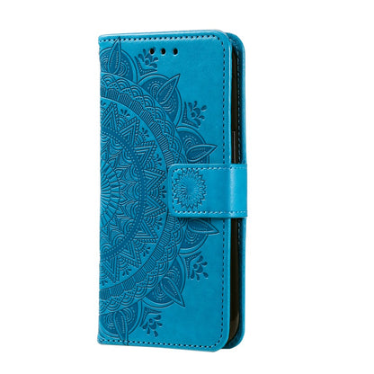 For Samsung Galaxy S26+ Stand Case Imprinted Totem PU Leather Wallet Phone Cover with Wrist Strap