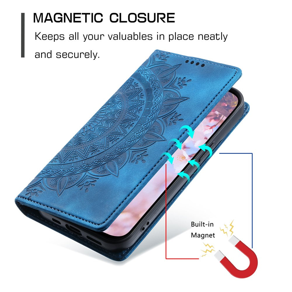 For Samsung Galaxy S26+ Case Magnetic Closing Leather Phone Cover Pattern Imprinted