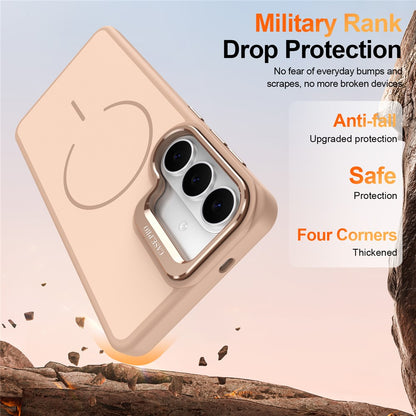 For Samsung Galaxy S26+ Magnetic Case Skin-touch PC + TPU Phone Cover with Foldable Kickstand