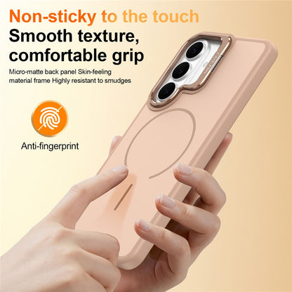 For Samsung Galaxy S26+ Magnetic Case Skin-touch PC + TPU Phone Cover with Foldable Kickstand