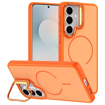 For Samsung Galaxy S26+ Magnetic Case Skin-touch PC + TPU Phone Cover with Foldable Kickstand