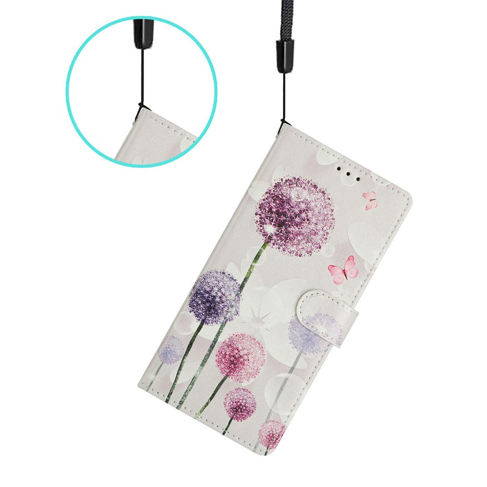 For Samsung Galaxy S26+ Case Pattern Printing Wallet Stand Flip Leather Phone Cover with Strap