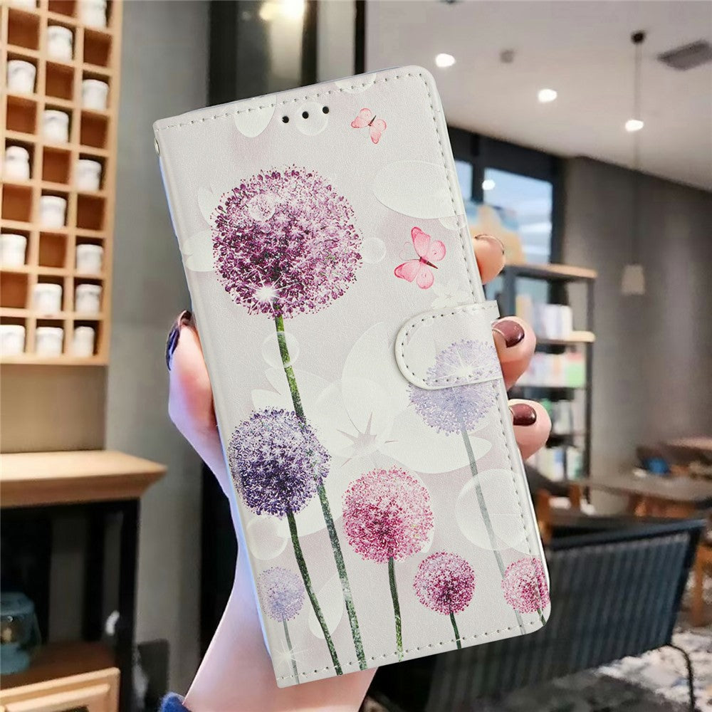 For Samsung Galaxy S26+ Case Pattern Printing Wallet Stand Flip Leather Phone Cover with Strap