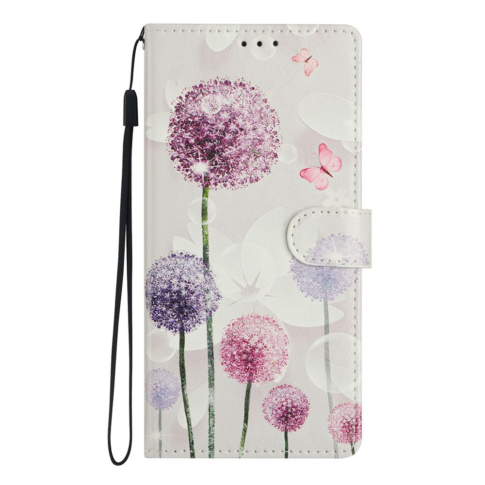 For Samsung Galaxy S26+ Case Pattern Printing Wallet Stand Flip Leather Phone Cover with Strap