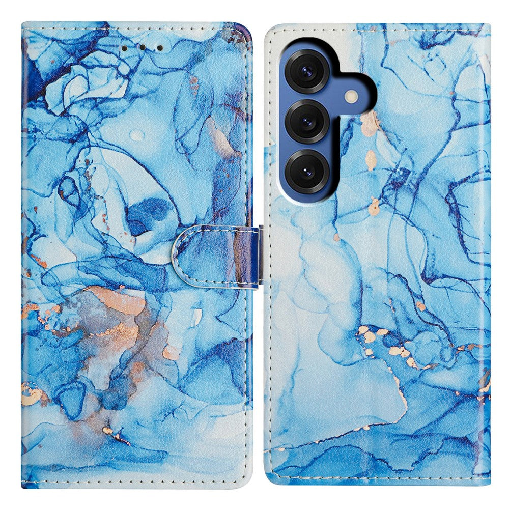 For Samsung Galaxy S26+ Case Pattern Printing Wallet Stand Flip Leather Phone Cover with Strap