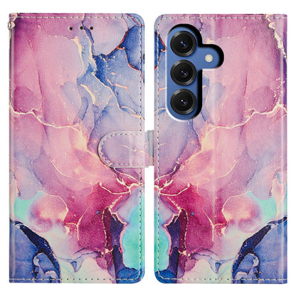 For Samsung Galaxy S26+ Case Pattern Printing Wallet Stand Flip Leather Phone Cover with Strap