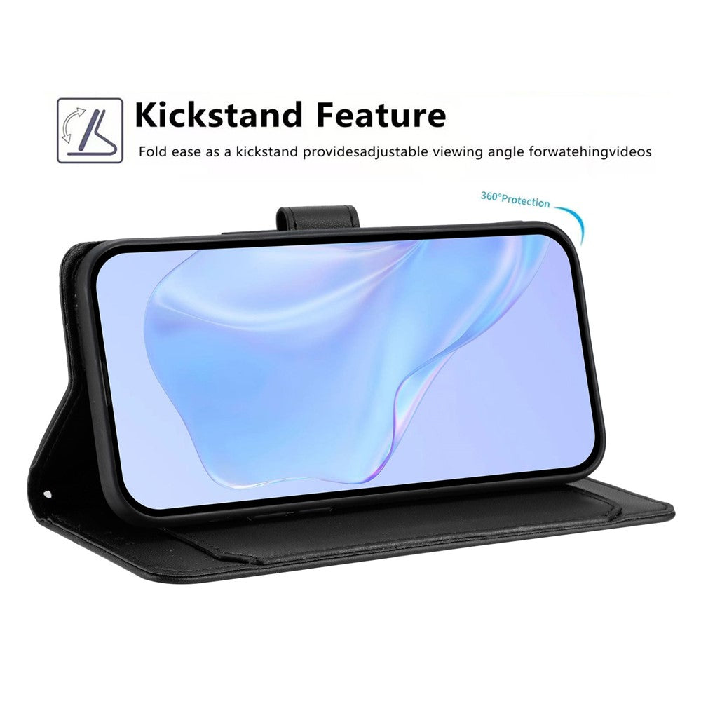 For Samsung Galaxy S26+ Wallet Case with Strap   /   Multiple Card Slots Solid Color Leather Stand Phone Cover