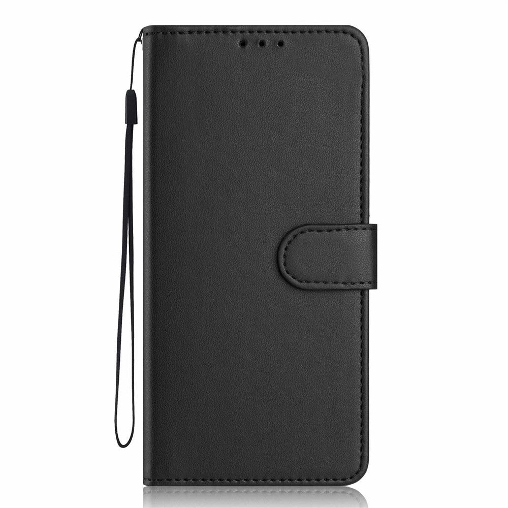 For Samsung Galaxy S26+ Wallet Case with Strap   /   Multiple Card Slots Solid Color Leather Stand Phone Cover