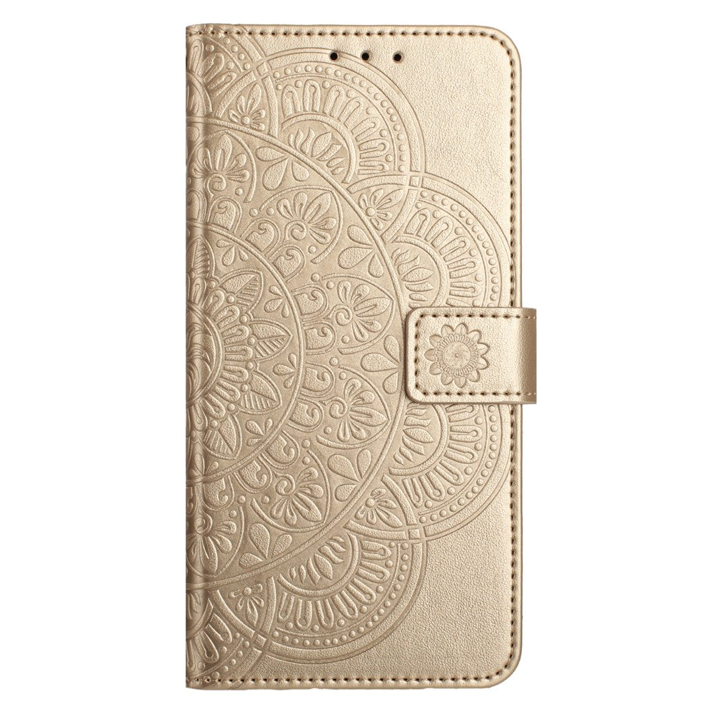 For Samsung Galaxy S26+ Leather Case with Card Slots Mandala Pattern Phone Cover Stand