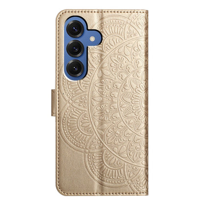For Samsung Galaxy S26+ Leather Case with Card Slots Mandala Pattern Phone Cover Stand