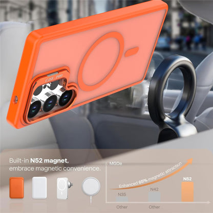 For Samsung Galaxy S25 Ultra Case Foldable Kickstand Matte PC + TPU Phone Cover Magnetic Case