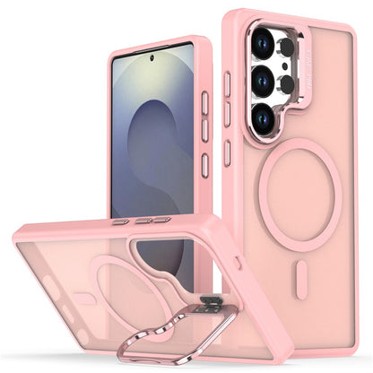 For Samsung Galaxy S25 Ultra Case Foldable Kickstand Matte PC + TPU Phone Cover Magnetic Case