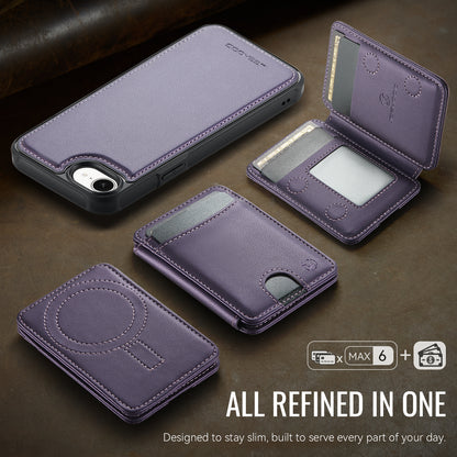 JEEHOOD For iPhone 17e / 16e Case  J10  Compatible with MagSafe Leather Back Phone Cover with Detachable Card Holder Kickstand