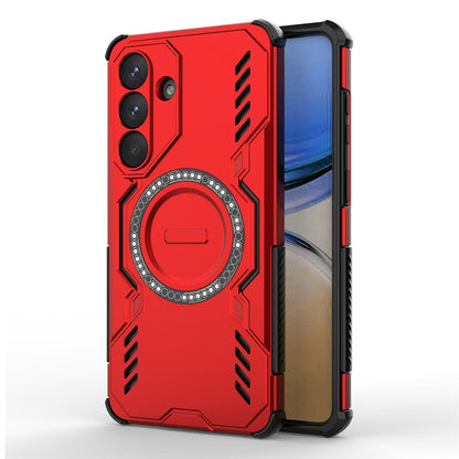 For Samsung Galaxy S26+ Magnetic Case Butterfly Armor Hollow Heat Dissipation PC + TPU Phone Cover