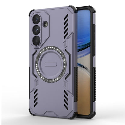 For Samsung Galaxy S26+ Magnetic Case Butterfly Armor Hollow Heat Dissipation PC + TPU Phone Cover