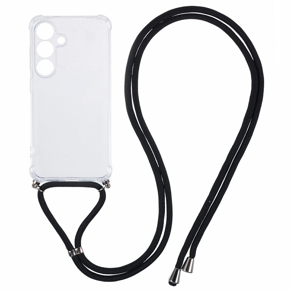 For Samsung Galaxy S26+ Case Reinforced Corner TPU Clear Phone Cover with Lanyard