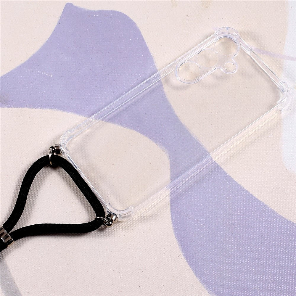For Samsung Galaxy S26+ Case Reinforced Corner TPU Clear Phone Cover with Lanyard