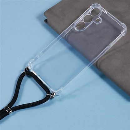 For Samsung Galaxy S26+ Case Reinforced Corner TPU Clear Phone Cover with Lanyard