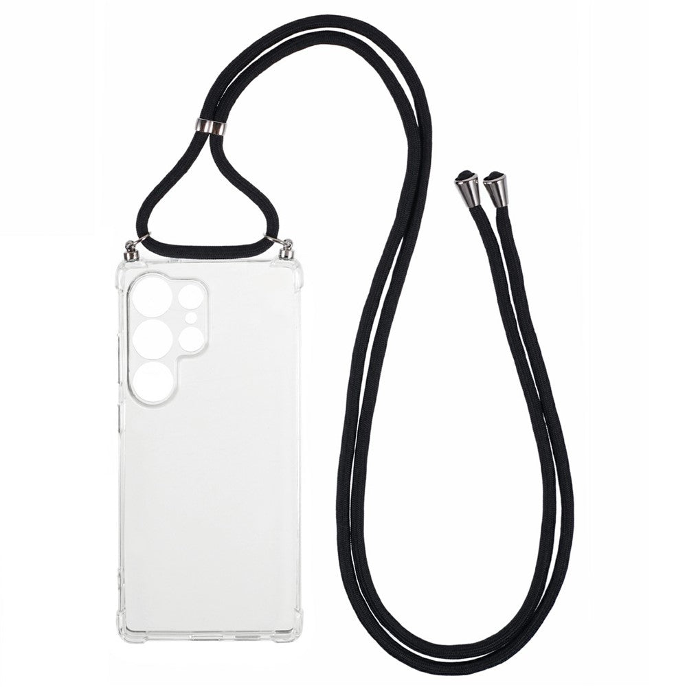 For Samsung Galaxy S26 Ultra Case Reinforced Corner TPU Clear Phone Cover with Lanyard