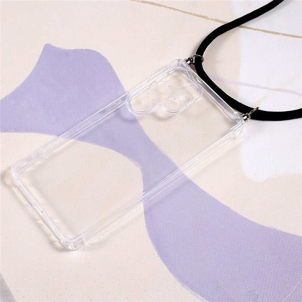 For Samsung Galaxy S26 Ultra Case Reinforced Corner TPU Clear Phone Cover with Lanyard
