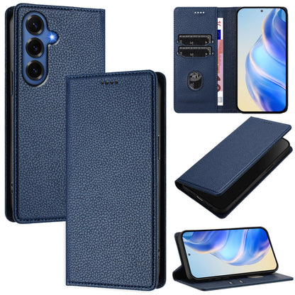 For Samsung Galaxy S26+ Wallet Case RFID Blocking Litchi Texture Leather Mobile Cover