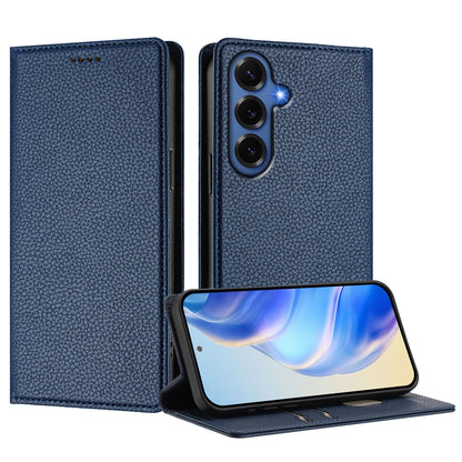 For Samsung Galaxy S26+ Wallet Case RFID Blocking Litchi Texture Leather Mobile Cover