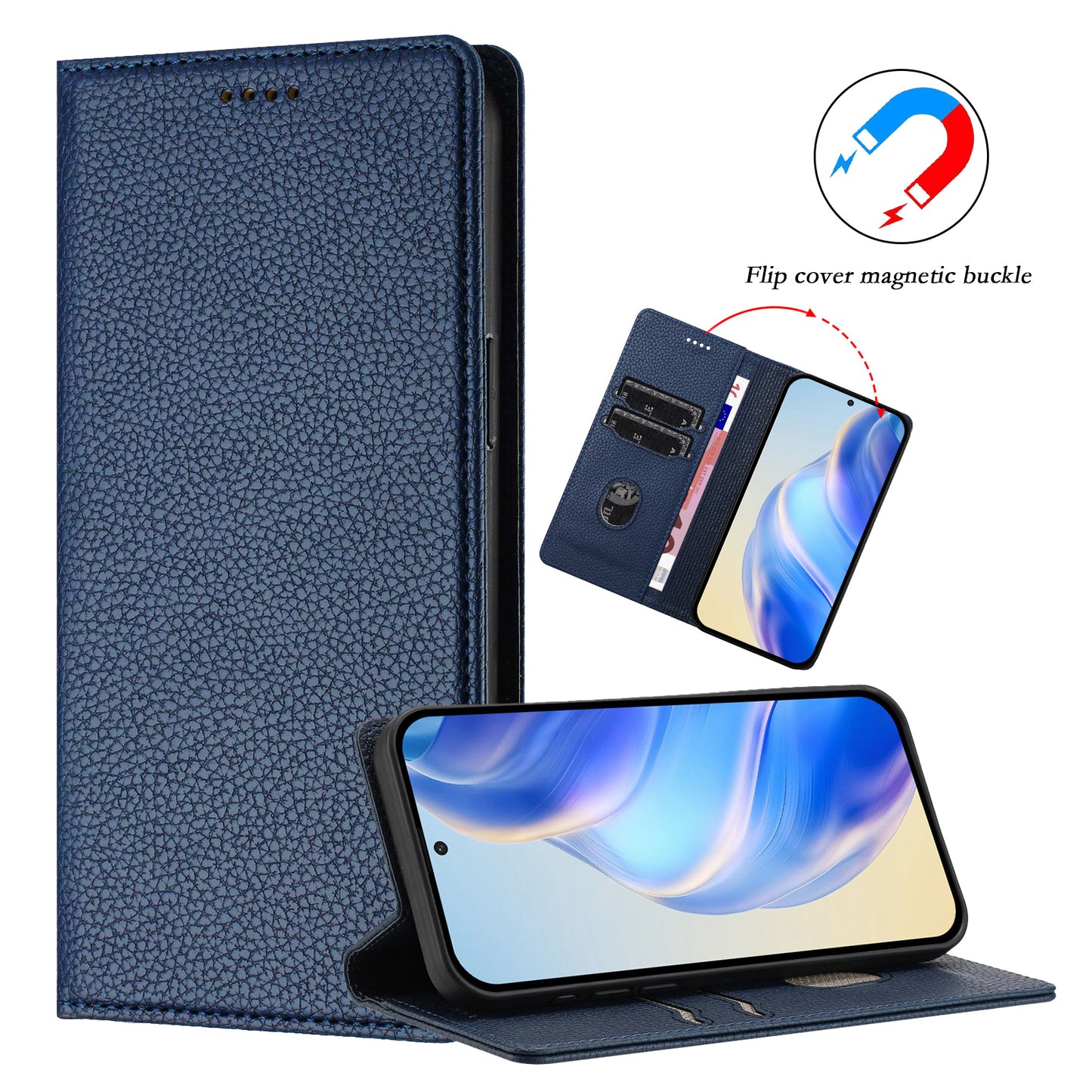For Samsung Galaxy S26+ Wallet Case RFID Blocking Litchi Texture Leather Mobile Cover