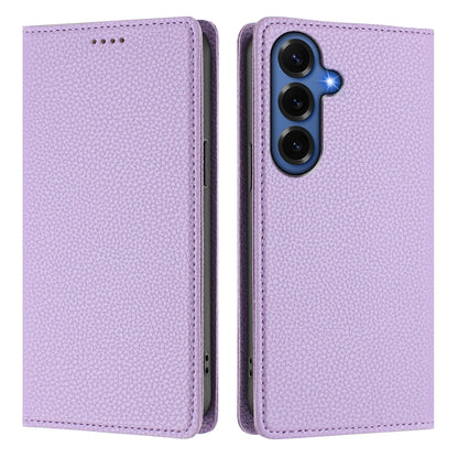 For Samsung Galaxy S26+ Wallet Case RFID Blocking Litchi Texture Leather Mobile Cover