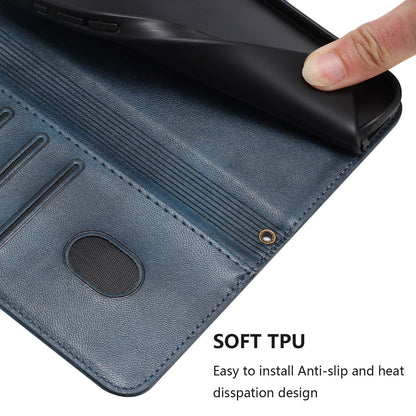 For Samsung Galaxy S26+ Cases Wallet Stand Retro Texture Leather Phone Cover with Lanyard