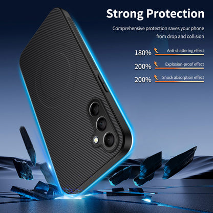 WANLONFENG For Samsung Galaxy S26+ Magnetic Case  TQ Series Carbon Fiber Texture PC TPU Phone Cover