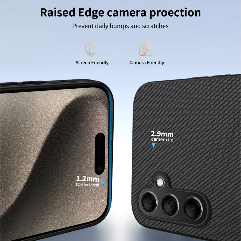 WANLONFENG For Samsung Galaxy S26+ Magnetic Case  TQ Series Carbon Fiber Texture PC TPU Phone Cover