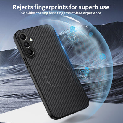 WANLONFENG For Samsung Galaxy S26+ Magnetic Case  TQ Series Carbon Fiber Texture PC TPU Phone Cover