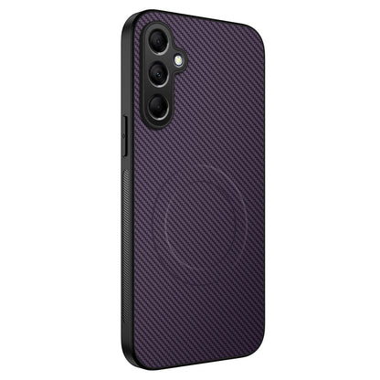 WANLONFENG For Samsung Galaxy S26+ Magnetic Case  TQ Series Carbon Fiber Texture PC TPU Phone Cover