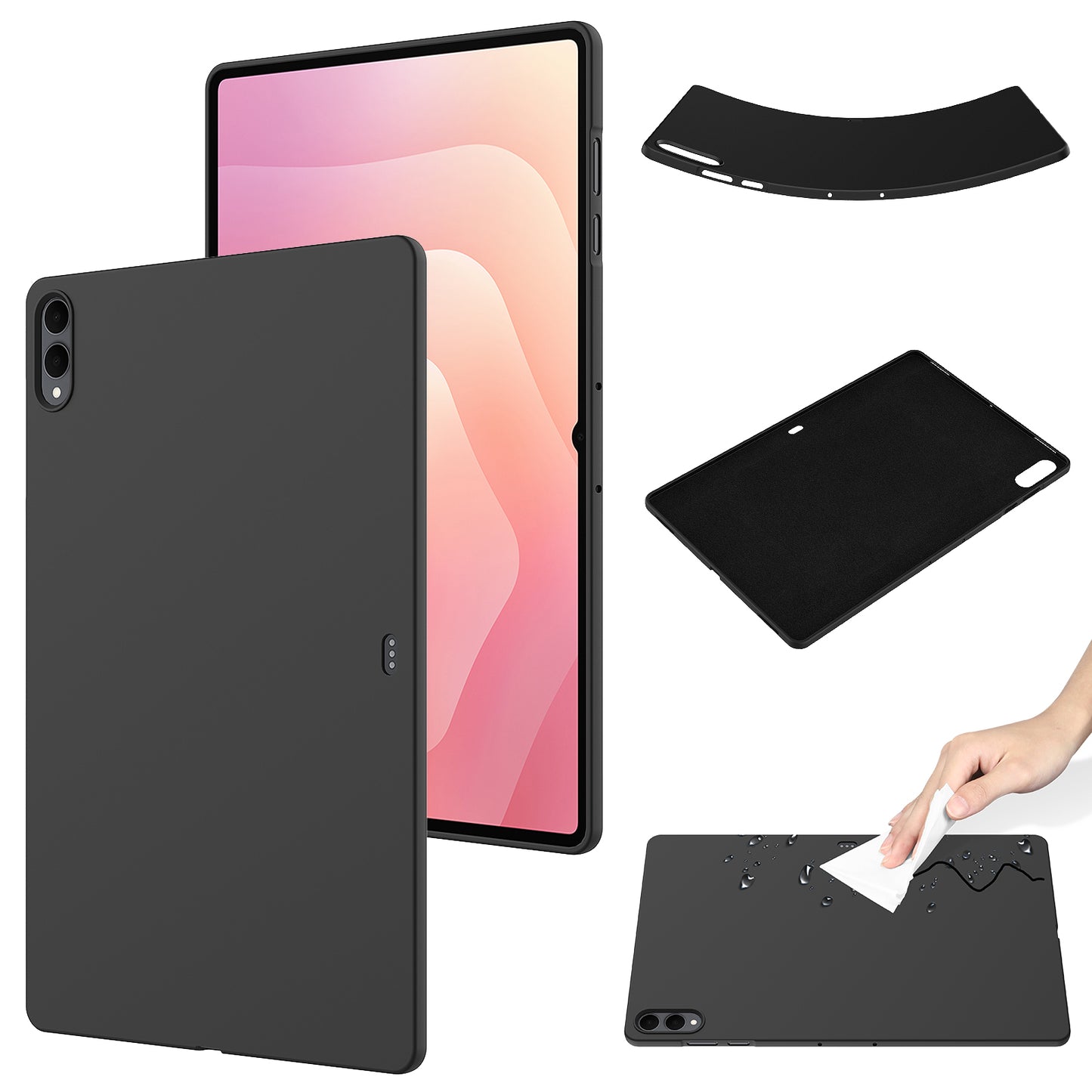 For Samsung Galaxy Tab S11 Ultra Case Liquid Silicone Anti-Scratch Tablet Cover