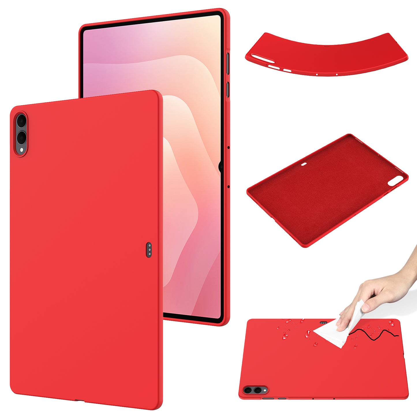 For Samsung Galaxy Tab S11 Ultra Case Liquid Silicone Anti-Scratch Tablet Cover